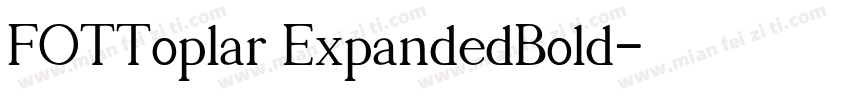 FOTToplar ExpandedBold字体转换